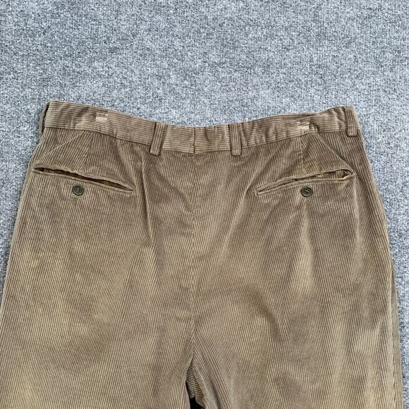 Vintage Santorelli Pants Mens 36 Mocha Como 2 Corduroy Cotton Pleated Trouser - Picture 11 of 16